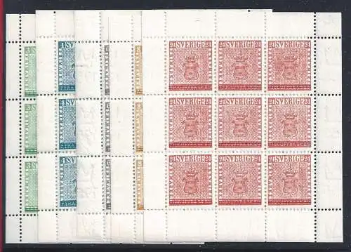 1955 SCHWEDEN, - Nr. 399/403 Blätter à 9 mnh**