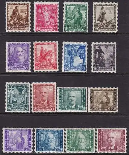 1938 Königreich Italien, Nr. 439/48+PA 111/116 Serie von 16 MNH/**