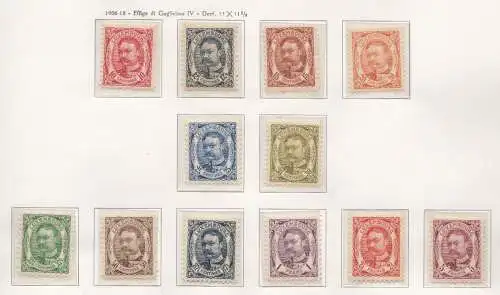 1906-08 LUXEMBURG, Nr. 74/85, Bildnis von Wilhelm IV., 12ERer Set, postfrisch**