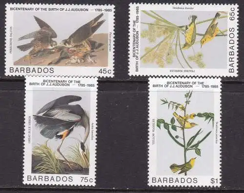 1985 BARBADOS - Yvert n. 628/626 4 wert. postfrisch/**