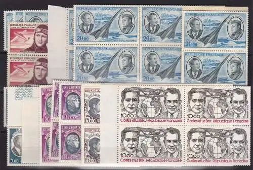 1955-1981 FRANKREICH - Los der Luftpost (siehe Detail) postfrisch ** 550 Euro
