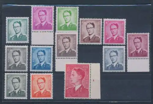 1958-72 Belgien - König Balduvin, 13 Werte - postfrisch**