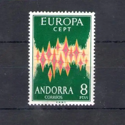 1972 SPANISCHES ANDORRA, Nr. 64A postfrisch**