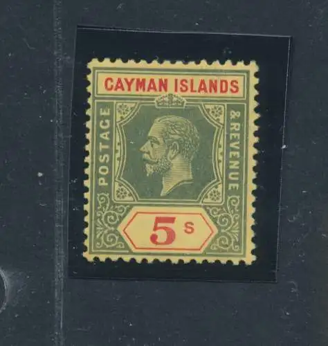 1912 CAYMAN ISLANDS, Stanley Gibbons Nr. 51 - 5 Scellini grün und rot gelb - Giorgio V - postfrisch**