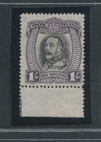 1933-36 COOK ISLANDS, Stanley Gibbons Nr. 112 - 1 Scellino schwarz und violett - postfrisch**