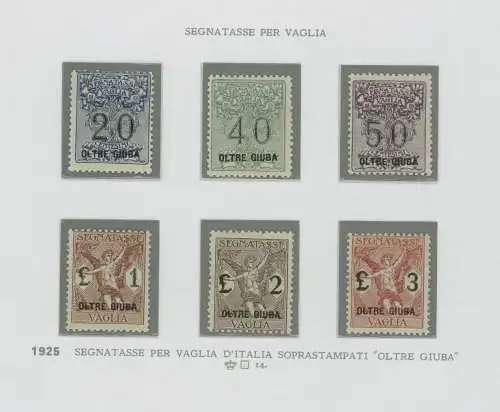 1925 Jenseits von Jacke, Steuern und Vank Nr. 1/6,6 Werte, postfrisch**