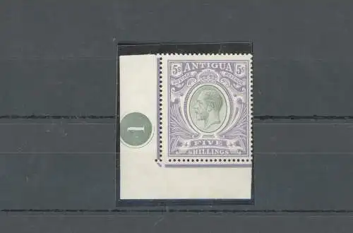 1913 ALT, Stanley Gibbons Nr. 51, Bildnis im Rahmen von George VI, Tabellennummer Blattwinkel - MLH *