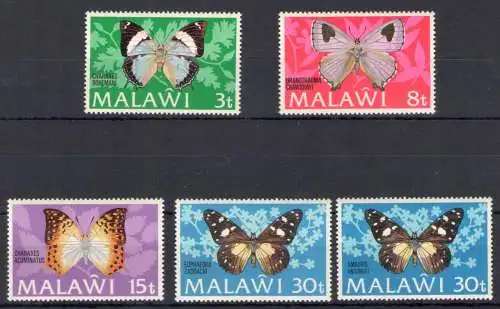 1973 Malawi, Schmetterling - Yvert Nr. 195-99 - 5 Werte - postfrisch**