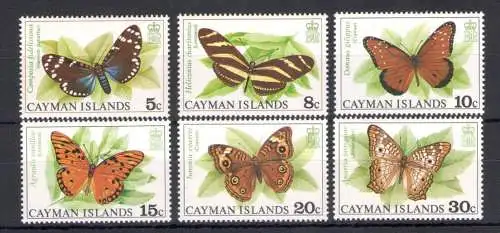 1977 Cayman Islands, Farfalle - Yvert Nr. 390-95 - 6 Werte - postfrisch**