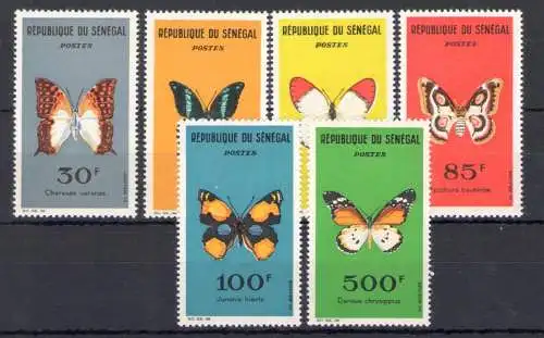 1963 Senegal - Republik, Schmetterlinge - Yvert Nr. 226-31 - 6 Werte - postfrisch**