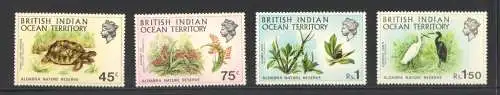 1971 BIOT - BRITISH INDIAN OCEAN TERRITORY - INDIAN OCEAN - Yvert Nr. 39-42 - Riserva Naturale d'Aldabra - postfrisch**