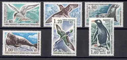 1976 Taaf, Fauna - Yvert n. 55/60 - 6 Werte - postfrisch**