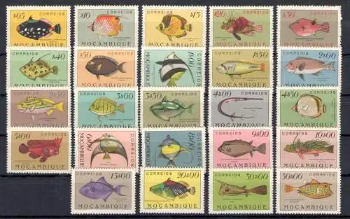 1951 Mosambik, Fische - Yvert Nr. 419-38 - 20 Werte - postfrisch**