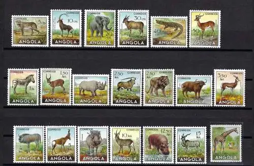 1953 Angola - Wildtiere - Yvert Nr. 357-376 - 20 Werte - postfrisch**