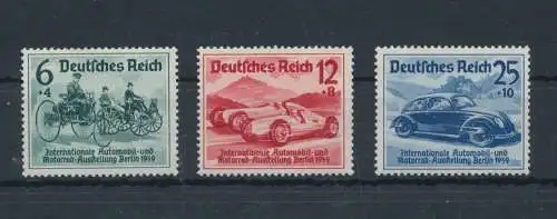 1939 Deutschland - Reich, Internationale Automobil-Ausstellung, Nr. 627/29, 3 Werte - postfrisch**