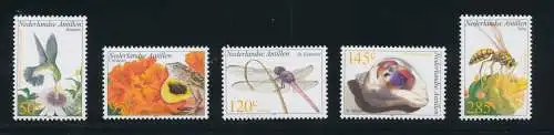 2002 Niederländische Antillen - Fauna und Flora - Yvert-Katalog Nr. 1289-93 - 5 Werte - postfrisch **