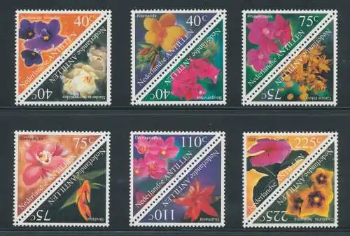 1999 Niederländische Antillen - Blumen - Yvert-Katalog Nr. 1197-08 - 12 Werte - postfrisch**