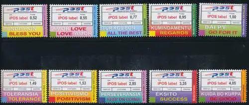 2006 Niederländische Antillen - Ipos-Automaten - Yvert-Katalog Nr. 1611A-1611K - 10 Werte - postfrisch**