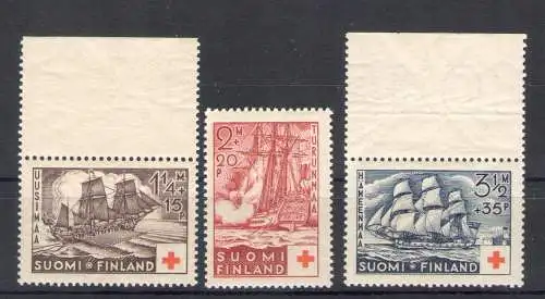 1937 Finnland - Nr. 189-91, Schiffe - 3 Werte - postfrisch**