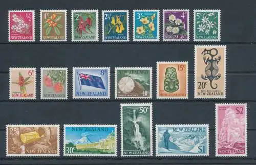 1967 Neuseeland, Dezimalserie in Cent - SG 845/62 - 18 Werte - MNH**