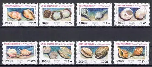 1993 Vereinigte Arabische Emirate, Stanley Gibbons Nr. 415/22 - Muscheln - postfrisch**