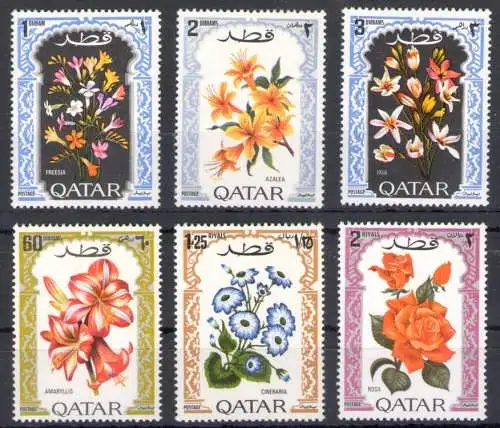 1970 KATAR, SG Nr. 325/30 - Blumen - postfrisch**