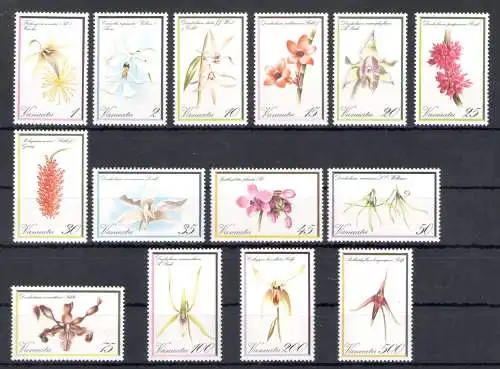 1982 Vanuatu, Fiori - Nr. 643/56 - 14 Werte - postfrisch**