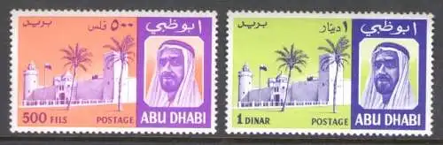 1967-69 Abu Dhabi, SG. 36/37 - Shaikh Shakhbut bin Sultan al Nahyan - postfrisch**