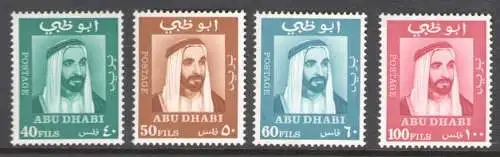 1967-69 Abu Dhabi, SG. 38/41 - Shaikh Shakhbut bin Sultan al Nahyan - MLH*