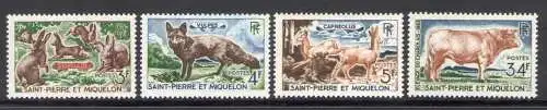 1964 Saint Pierre et Miquelon, Animali - Yvert Nr. 372/75 - postfrisch**