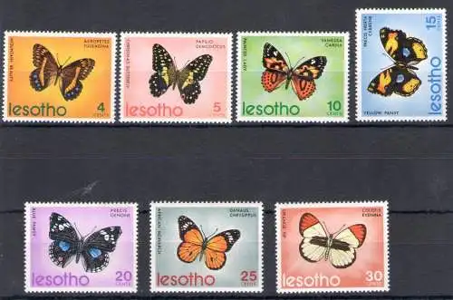 1973 Lesotho, Yvert Nr. 242/48 - Schmetterling - postfrisch**