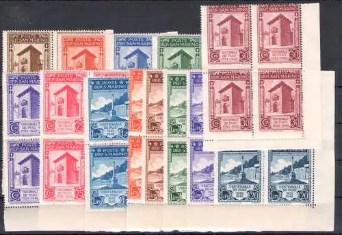 1943 SAN MARINO, Nr. 240/52 Zwanzig Jahre Bündel - Nicht ausgegeben - postfrisch**