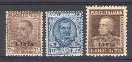 1928-29 LIBYSCHEN, Michetti Nr. 78/80 - postfrisch** - gut zentriert