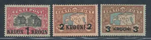 1930 Estland - Nr. 110/12 Überdruckt - postfrisch**