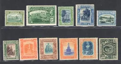 1919-21 JAMAIKA - Stanley Gibbons Nr. 78/89 - MH * (fehlt Nr. 79)