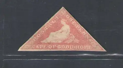 1855-63 Kap der Guten Hoffnung, Stanley Gibbons n. 5a, 1d. rosa, MH*