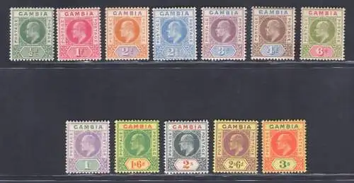 1903 Seychellen - Stanley Gibbons Nr. 46/56, MH*