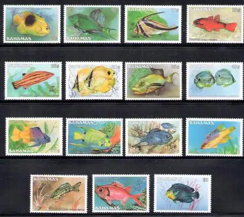 1986 Bahamas, Yvert und Tellier Katalog Nr. 602-16 - Fische - postfrisch**