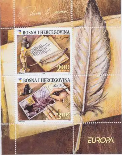 2008 EUROPA CEPT Bosnien und Herzegowina Blatt / Blatt Briefe postfrisch**