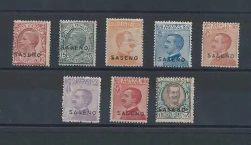 1923 BEYOND GIUBA-SASENO, Italien Saseno Suprastampata, Nr. 1/8 - 8 Werte - MLH*