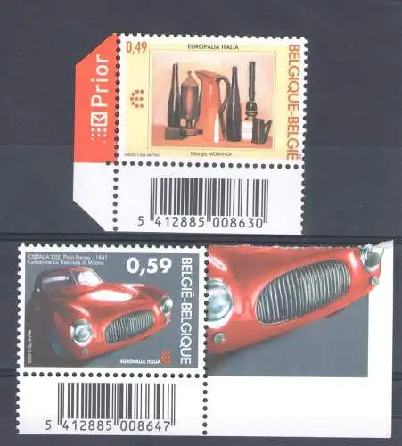 2003 Belgien Europalia Italien 2003 Gemeinsame Ausgabe mit Barcode - 2 MNH-Werte**