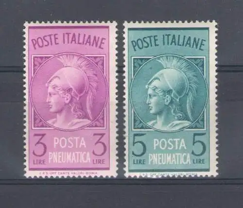 1947 Italien - Republik, Pneumatische Post 2 Wert gute Mitte Nr. 18/19 postfrisch**