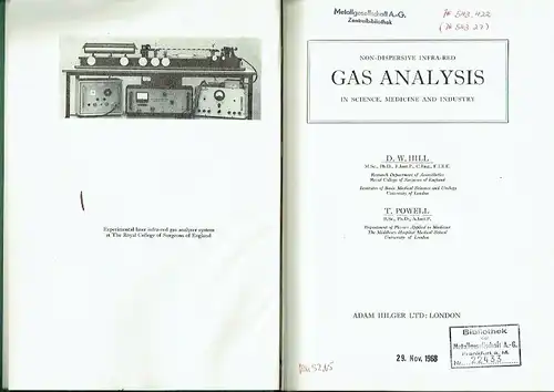 D. W. Hill
 T. Powell: Non-dispersive Infra-red Gas Analysis in science, medicine and industry. 