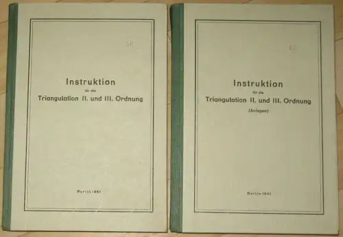 Autorenkollektiv: Instruktion für die Triangulation II. und III. Ordnung
 2 Bände (komplett). 