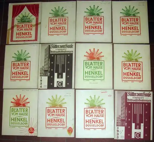 Blätter vom Hause Henkel Düsseldorf
 Hauszeitschrift der Firma Henkel & Cie. AG, Düsseldorf
 Konvolut von 19 Heften aus dem 13.-15. Jahrgang. 