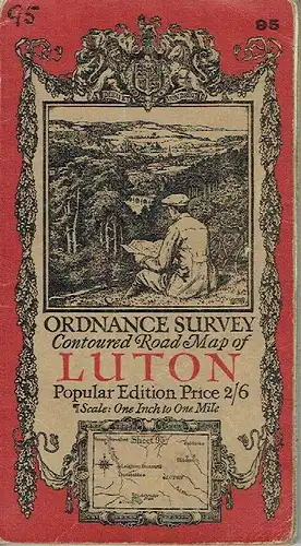 Contoured Road Map of Luton
 One-Inch Map of Great Britain, Sheet 94. 