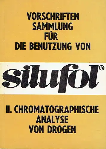 František Šita, Karls-Universität Hradec Kralove
 Vlasta Chemelová-Hlavatá
 Karel Chmel, Entwicklungslaboratorium, Glashütte Kavalier, Votice: Chromatographische Analyse von Drogen
 Vorschriftensammlung für Benutzung von Silufol®-Folien, Teil 2. 