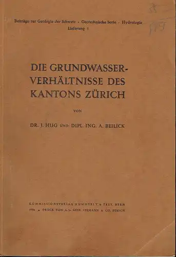 J. Hug
 A. Beilick: Die Grundwasserverhältnisse des Kantons Zürich
 Beiträge zur Geologie der Schweiz, Geotechnische Serie, Hydrologie, Lieferung 1. 
