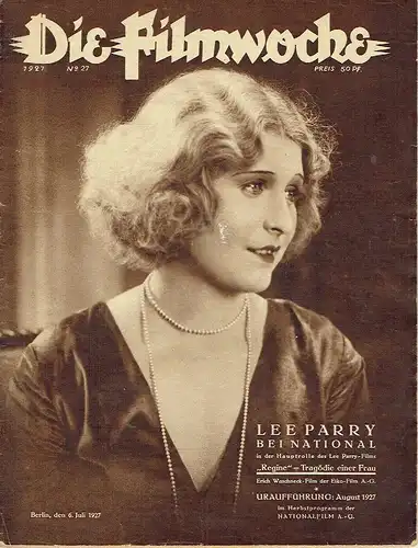 Filmwoche
 Heft 27/1927. 
