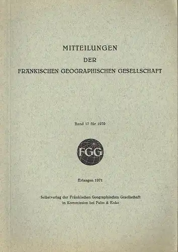 Mitteilungen der Fränkischen Geographischen Gesellschaft
 Mitteilungen der Fränkischen Geographischen Gesellschaft, Band 17. 